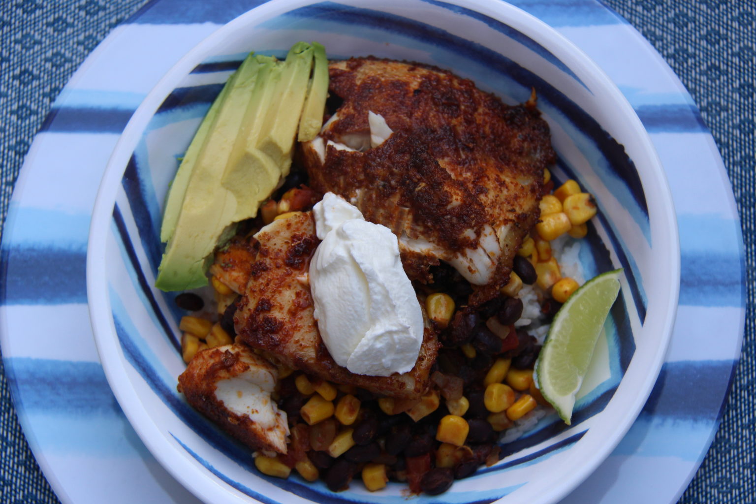 BLACKENED TILAPIA TACO BOWLS Chic Ideology